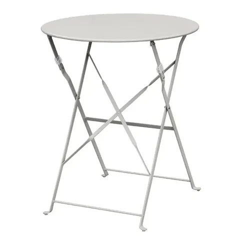 BOXED BOLERO PERTH PAVEMENT STYLE ROUND TABLE GREY 600MM