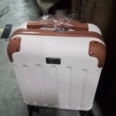 LUGG JETSET CABIN BAG CREAM WITH BROWN