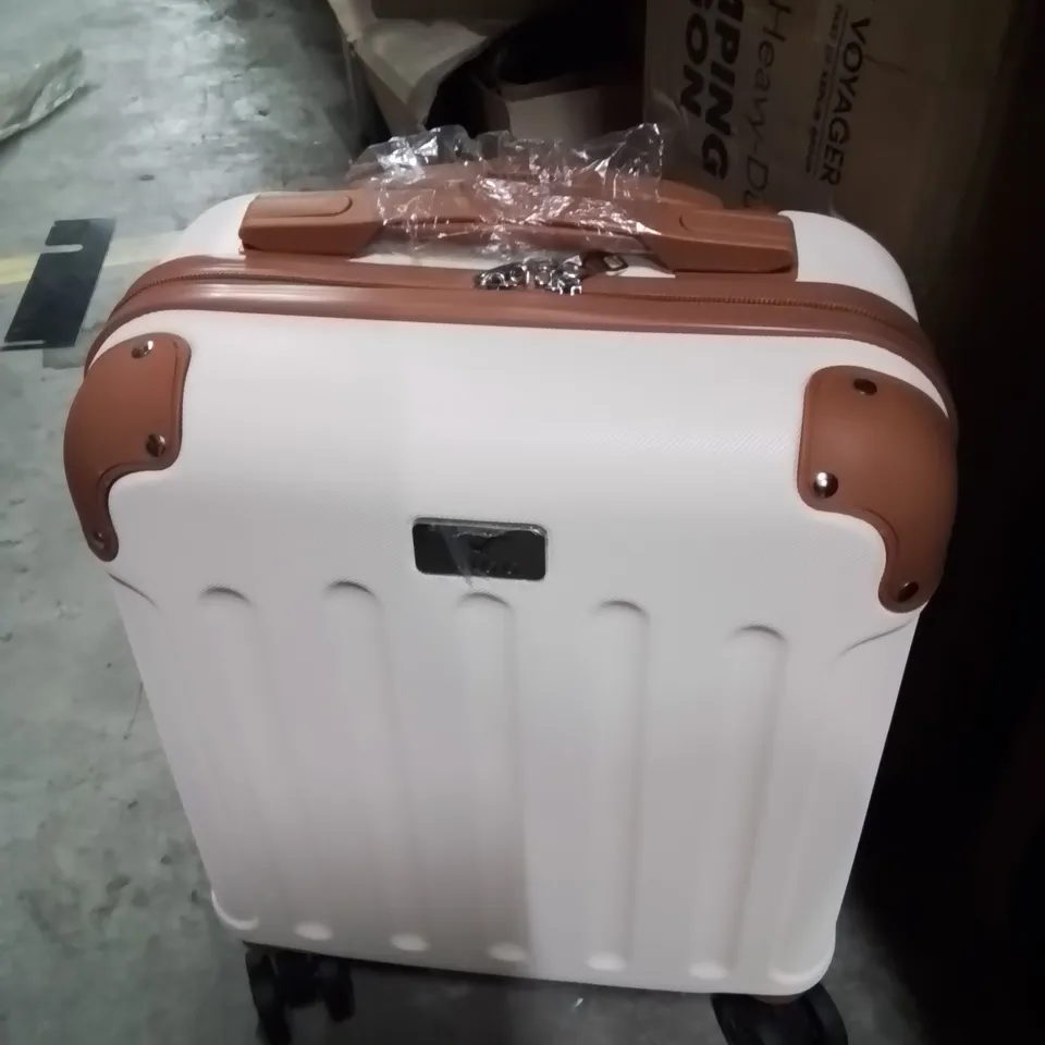 LUGG JETSET CABIN BAG CREAM WITH BROWN