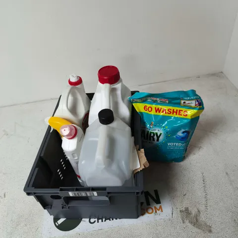 TOTE OF APPROXIMATELY 6 ASSORTED ITEMS TO INCLUDE: FAIRY NON BIO PODS