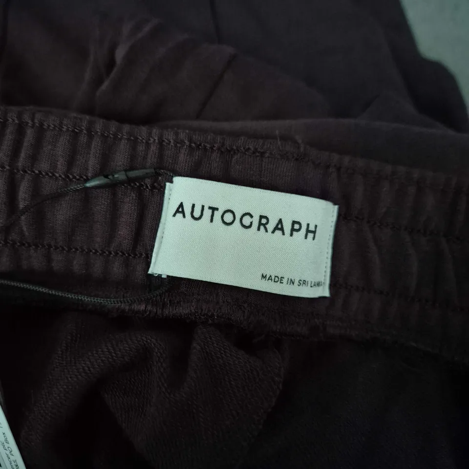 AUTOGRAPH WOMEN’S TROUSERS – BURGUNDY, UK SIZE S, WAIST 30–32IN