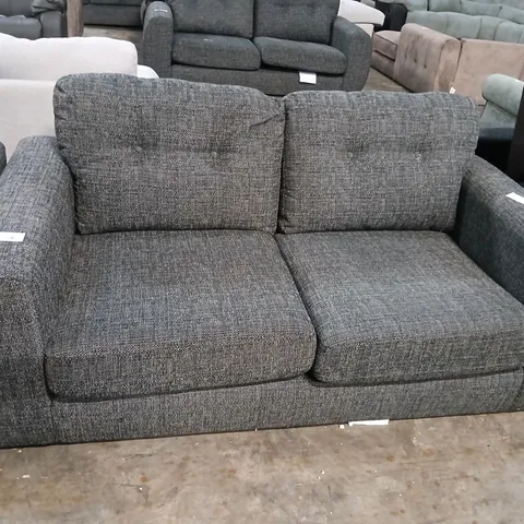 DESIGNER GREY FABRIC TWO SEATER SOFA
