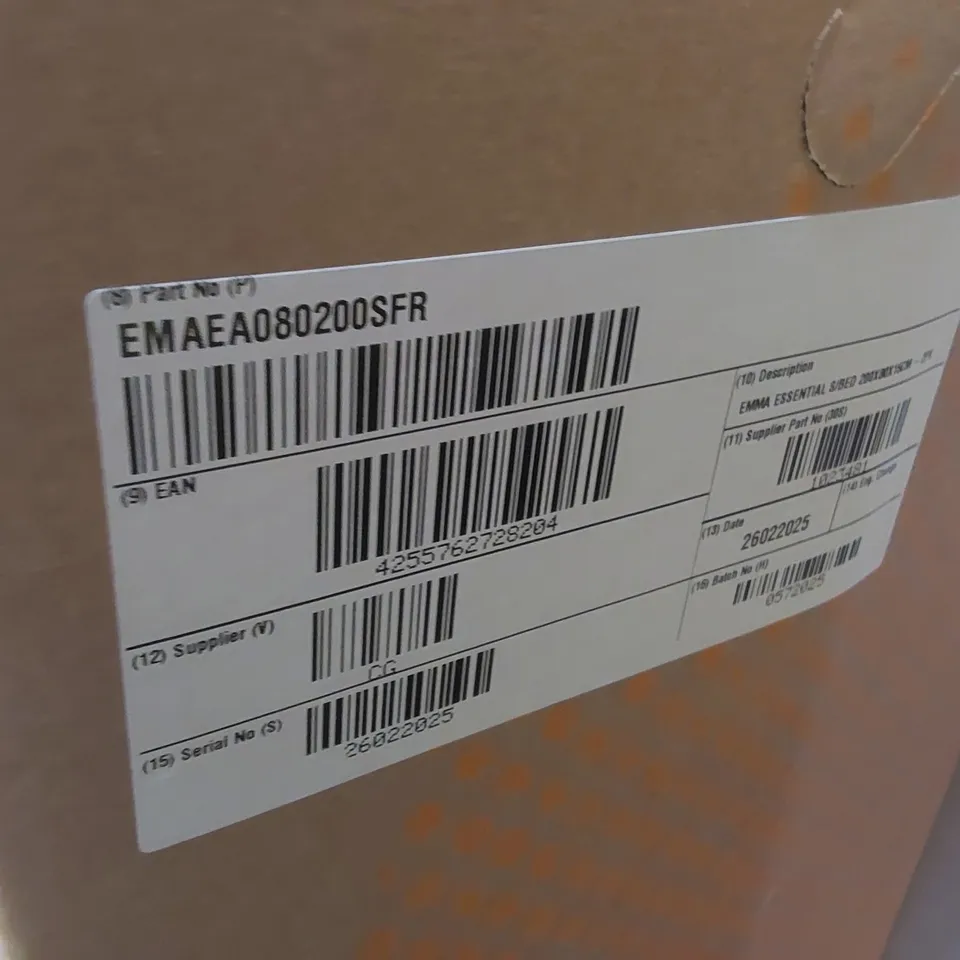 BRAND NEW BOXED EMMA ESSENTIAL MATTRESS - 2 CO-PACKED 80X200 MATTRESSES - FR