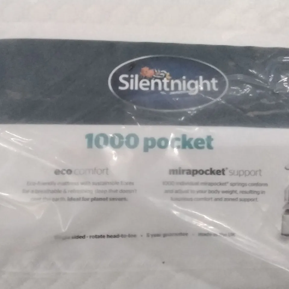 QUALITY BAGGED SILENTNIGHT 1000 POCKET ECO COMFORT KING SIZE 5FT MATTRESS