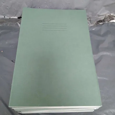 LOT OF 20 GREEN LINED A4 EXERCISE BOOKS