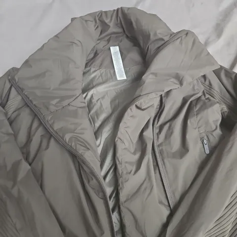 LULULEMON PUFFER JACKET – TAUPE/BROWN, DESIGNED IN VANCOUVER SIZE 4
