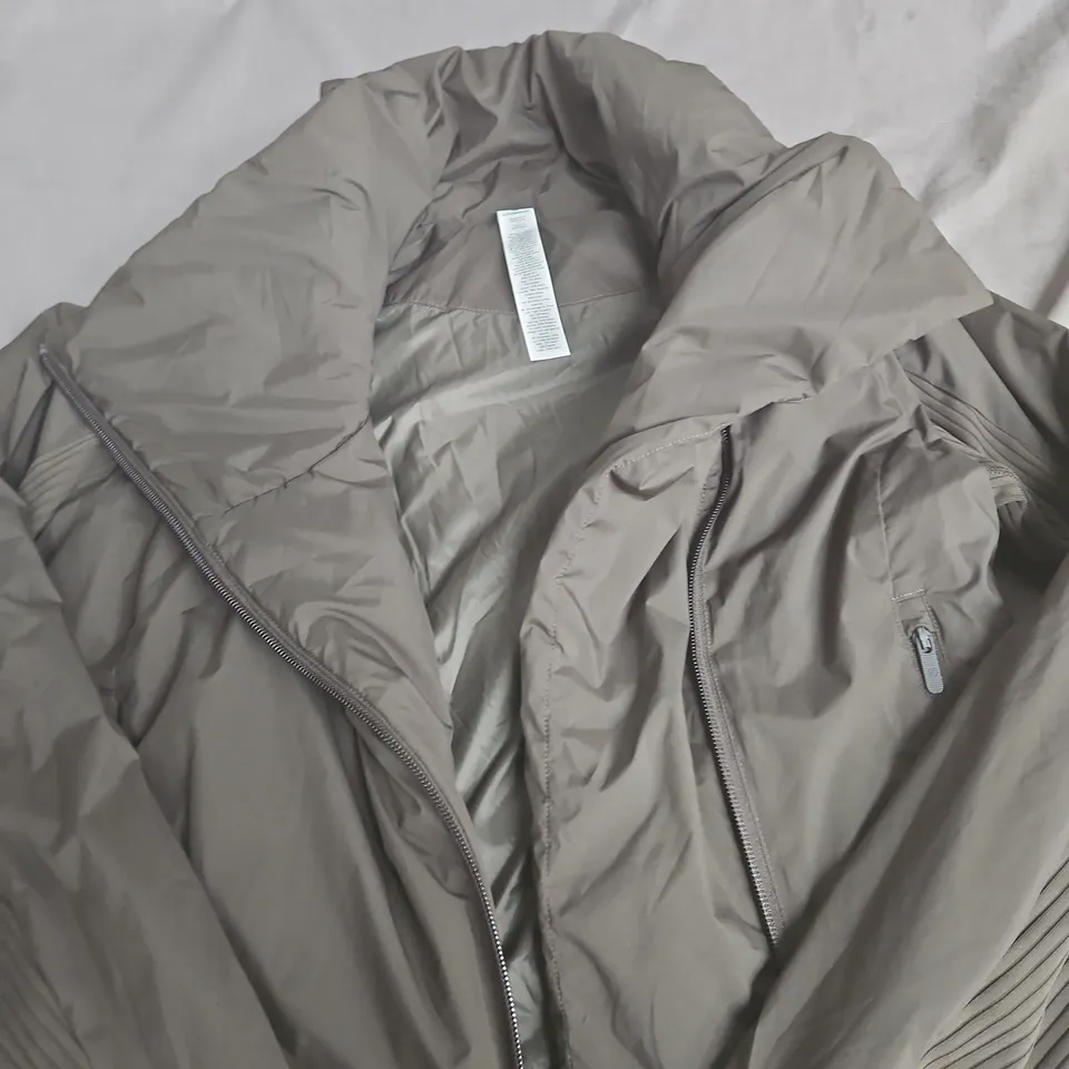 LULULEMON PUFFER JACKET – TAUPE/BROWN, DESIGNED IN VANCOUVER SIZE 4