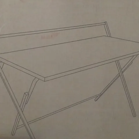 BOXED EVELYN FOLDING WIDE DESK IN OAK EFFECT - H85 X W120 X D60CM