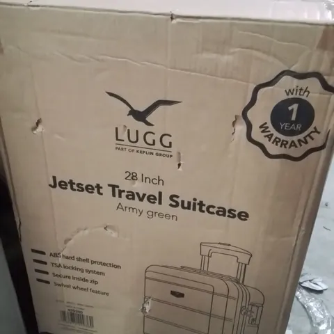 BOXED LUGG 28INCH JETSET TRAVEL SUITCASE ARMY GREEN