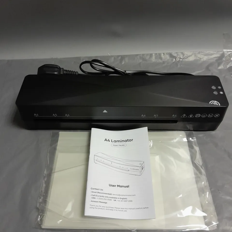 BOXED A4 LAMINATOR BLACK FNL001