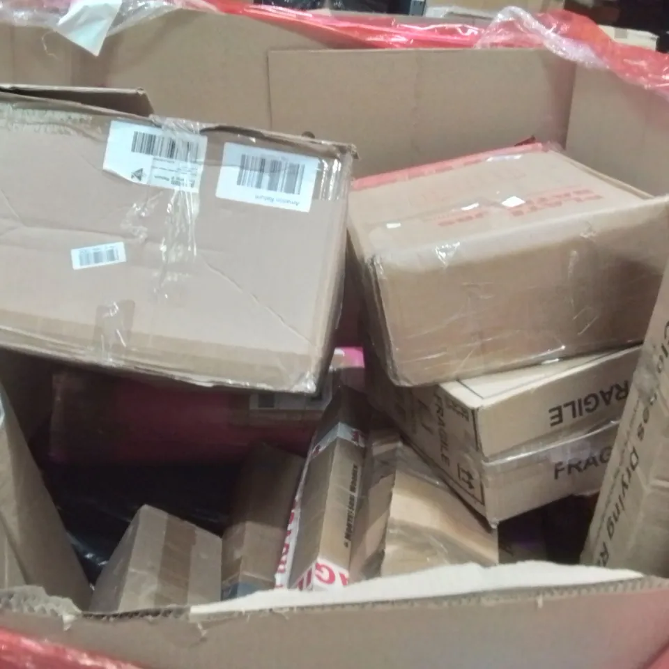 PALLET OF ASSORTED HOUSEHOLD GOODS AND PRODUCTS TO INCLUDE;MIRROR,WEIGHING SCALES,PLAYPEN 