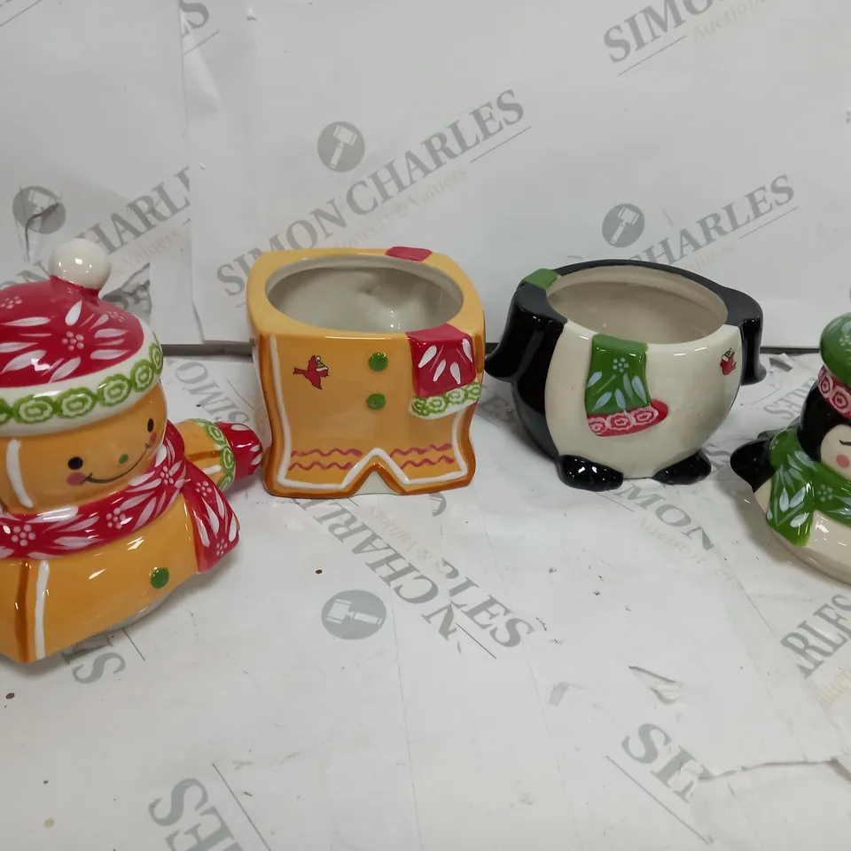 BOXED TEMP-TATIONS 180Z CHRISTMAS JAR GINGERBREAD & SNOWMAN 