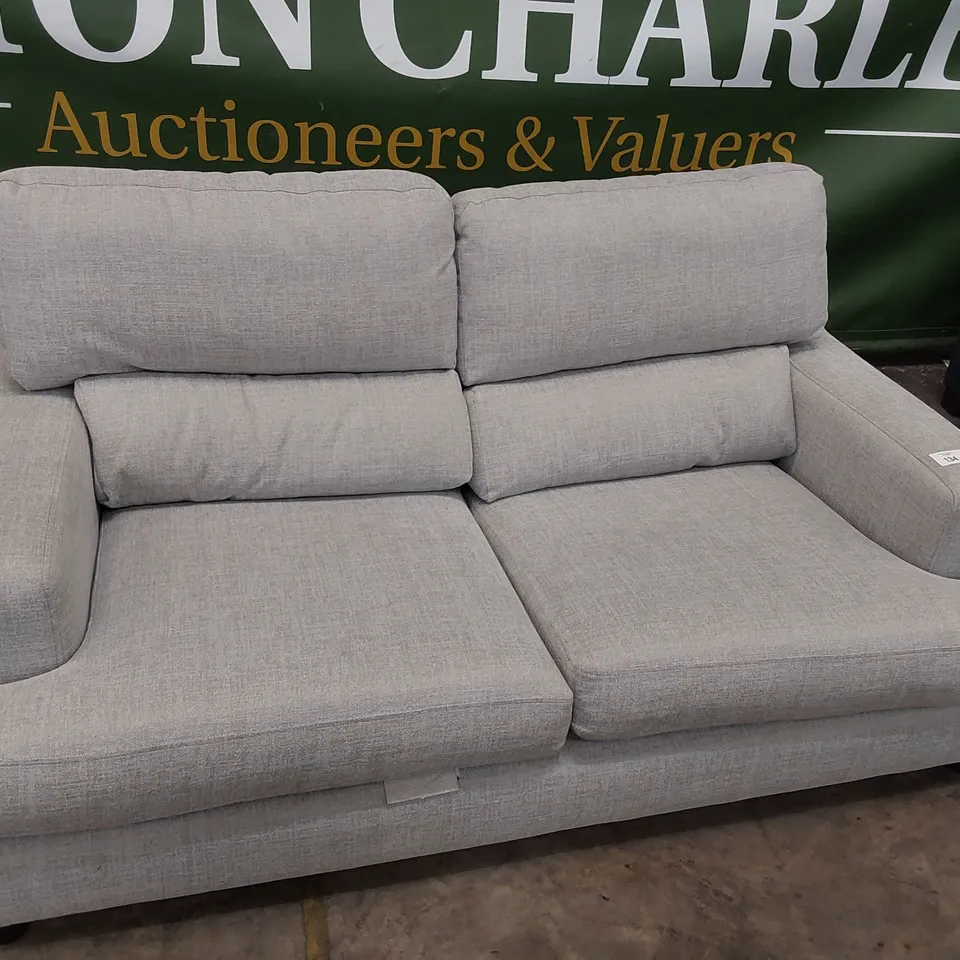 QUALITY BRITISH DESIGNER LOUNGE Co. TWO SEATER SOFA GREY FABRIC 