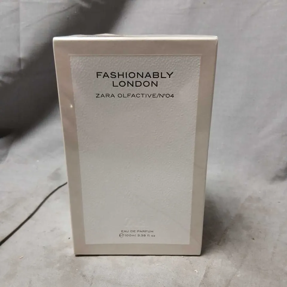 BOXED AND SEALED FASHIONABLY LONDON ZARA OLFACTIVE NO 04 EAU DE PARFUM 100ML