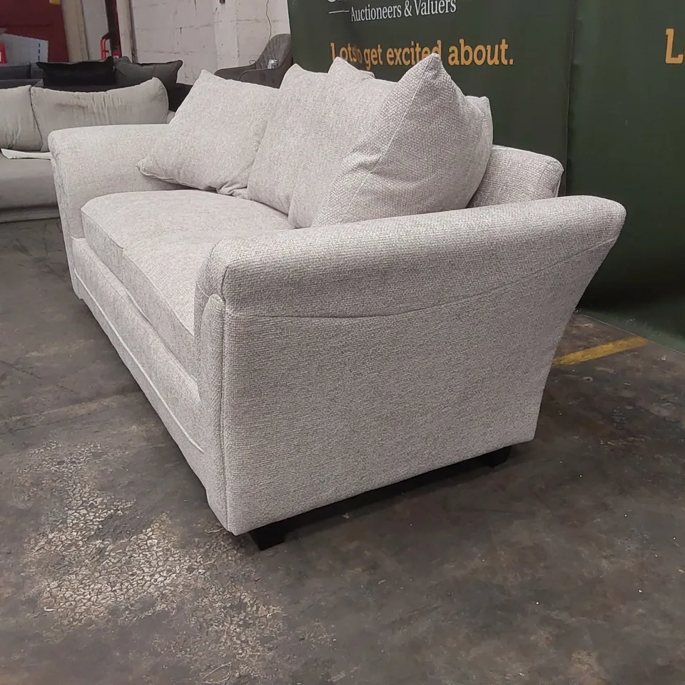 QUALITY DESIGNER DURY CHUNKY WEAVE SCATTER 3 SEATER SOFA - NATURAL 