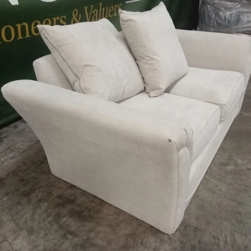 DURY FABRIC 2 SEATER SCATTER BACK SOFA - NATURAL RRP £479