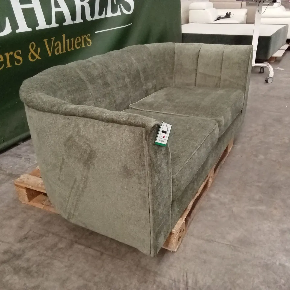 GUILD 2 SEATER FABRIC SOFA - OLIVE RRP £649