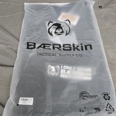 BAGGED BAERSKIN RAIN JACKET IN BLACK - XL