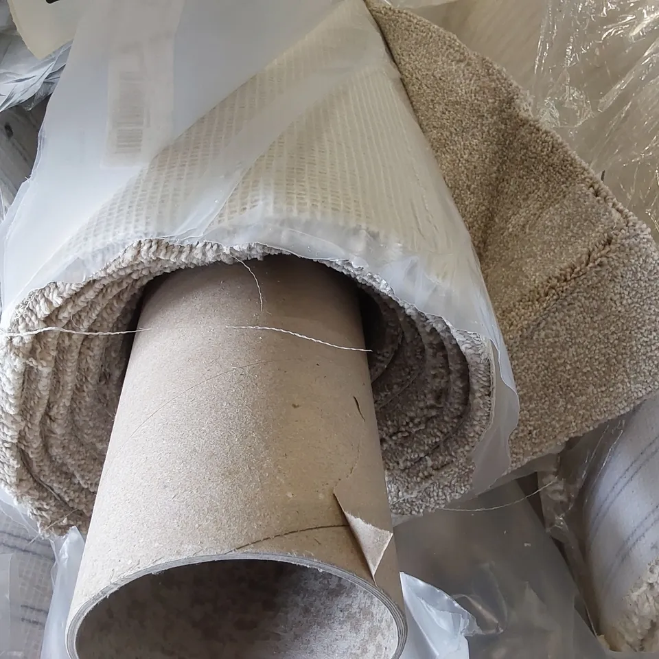 ROLL OF QUALITY ENDLESS CHARM AB WHITE ELEPHANT CARPET // SIZE: APPROX 4 X 3.2m
