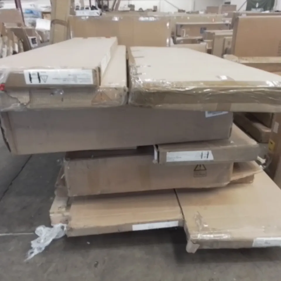 PALLET OF ASSORTED FLAT PACK FURNITURE PARTS 