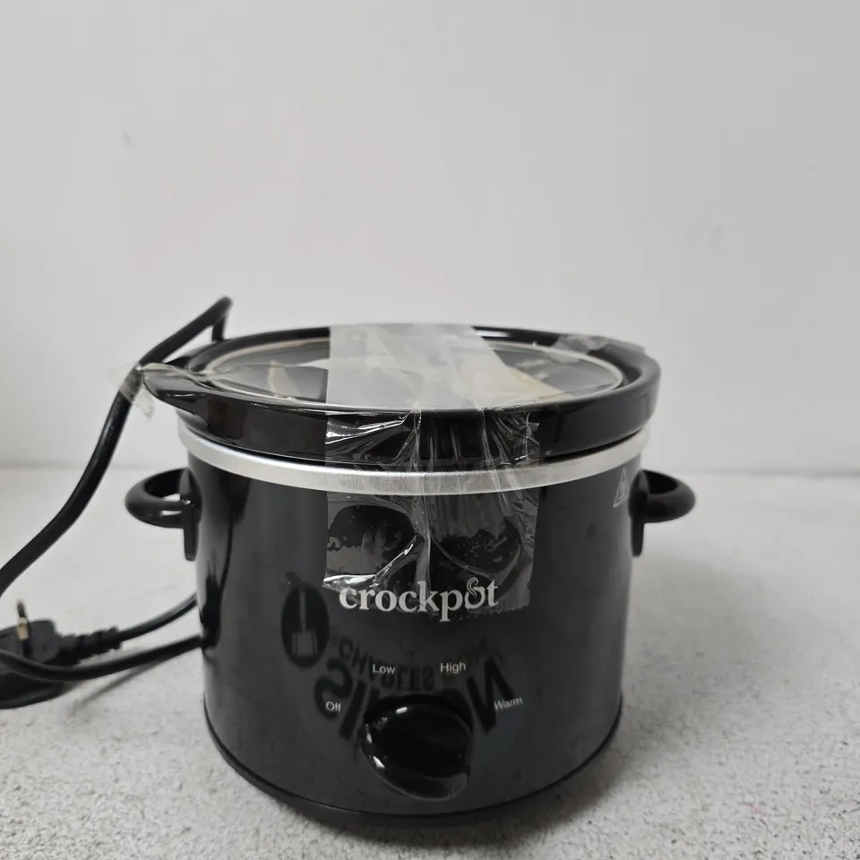 BOXED CROCKPOT 1.8L BLACK MANUAL SLOW COOKER
