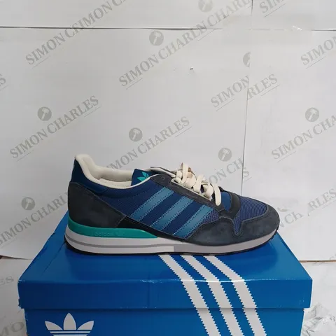 ADIDAS ORIGINALS ZX 500 TRAINERS IN DARK NAVY & BLUE - UK 9