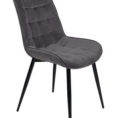BOXED PAIR OF TWO CHRISTIA GREY DINING CHAIRS