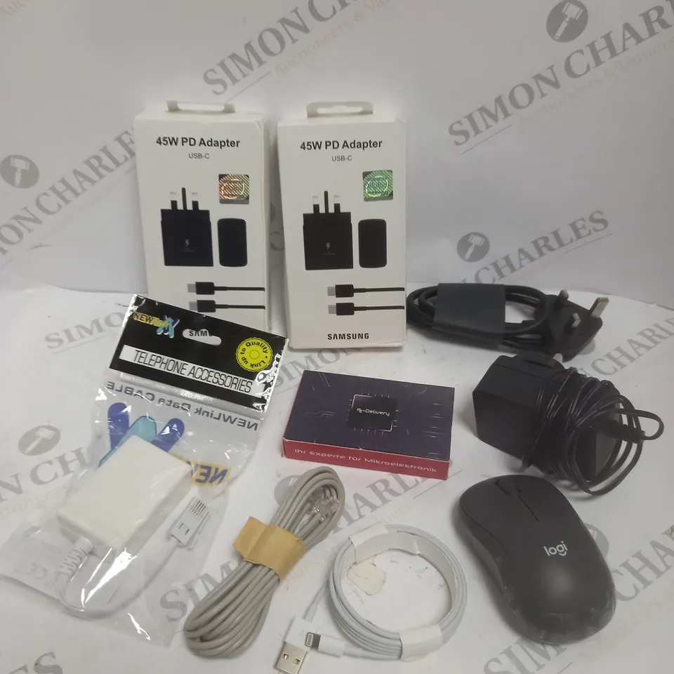 APPROXIMATELY 20 ASSORTED ELECTRICAL PRODUCTS TO INCLUDE POWER CABLES, CHARGING CABLES, NETWORKING CABLES ETC