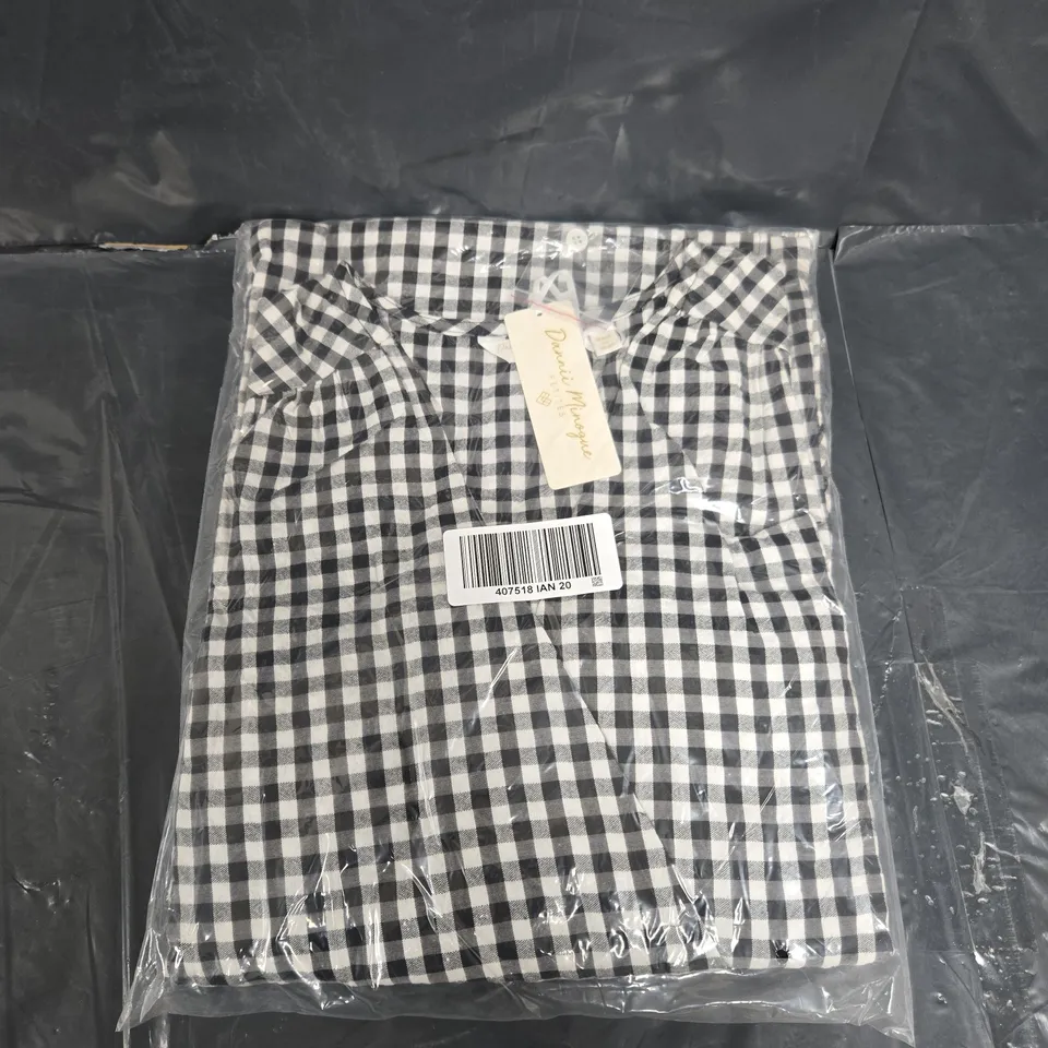 BOX OF APPROXIMATELY 15 DANNII MINOGUE CHECK WRAP DRESS