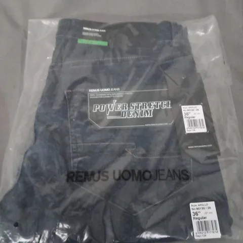 BRAND NEW BAGGED REMUS UOMO JREANS APOLLO 60130/28 36" REGULAR JEANS