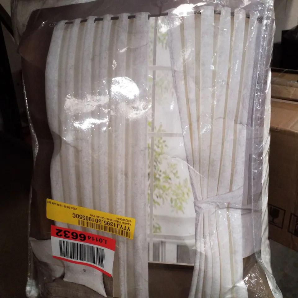 AGUILAR VELVET SHEER CURTAIN PAIR