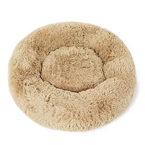 COZEE PAWS FLUFFY ROUND PET BED WITH ODOUROLOGY