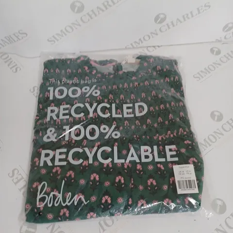 BAGGED BODEN FLORAL PATTERN SHIRT SIZE 14