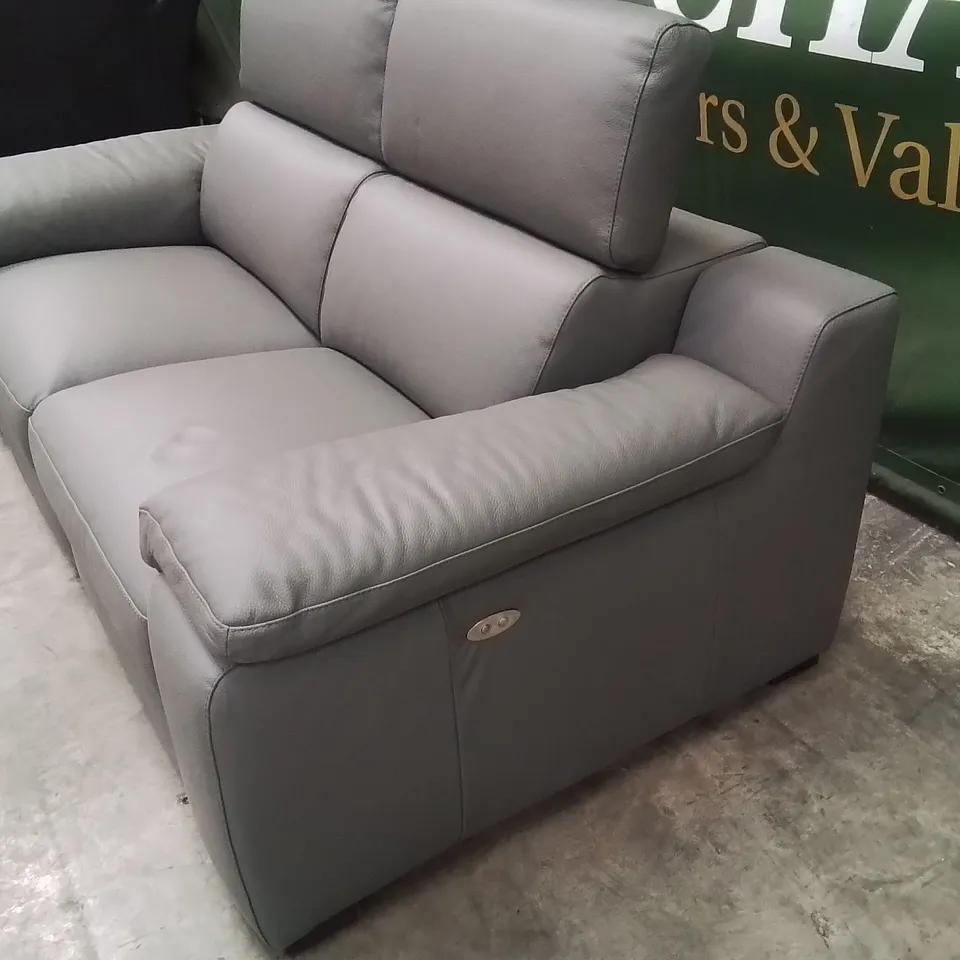QUALITY DESIGNER ITALIAN MADE RICCARDO LEATHER 2 SEATER ELECTRIC RECLINER SOFA