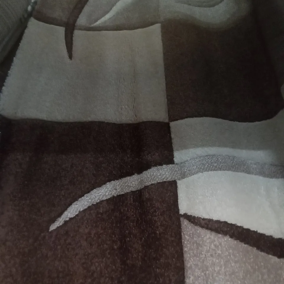 ALIANA FLATWEAVE CHOCOLATE/BROWN/CREAM RUG 120X170CM