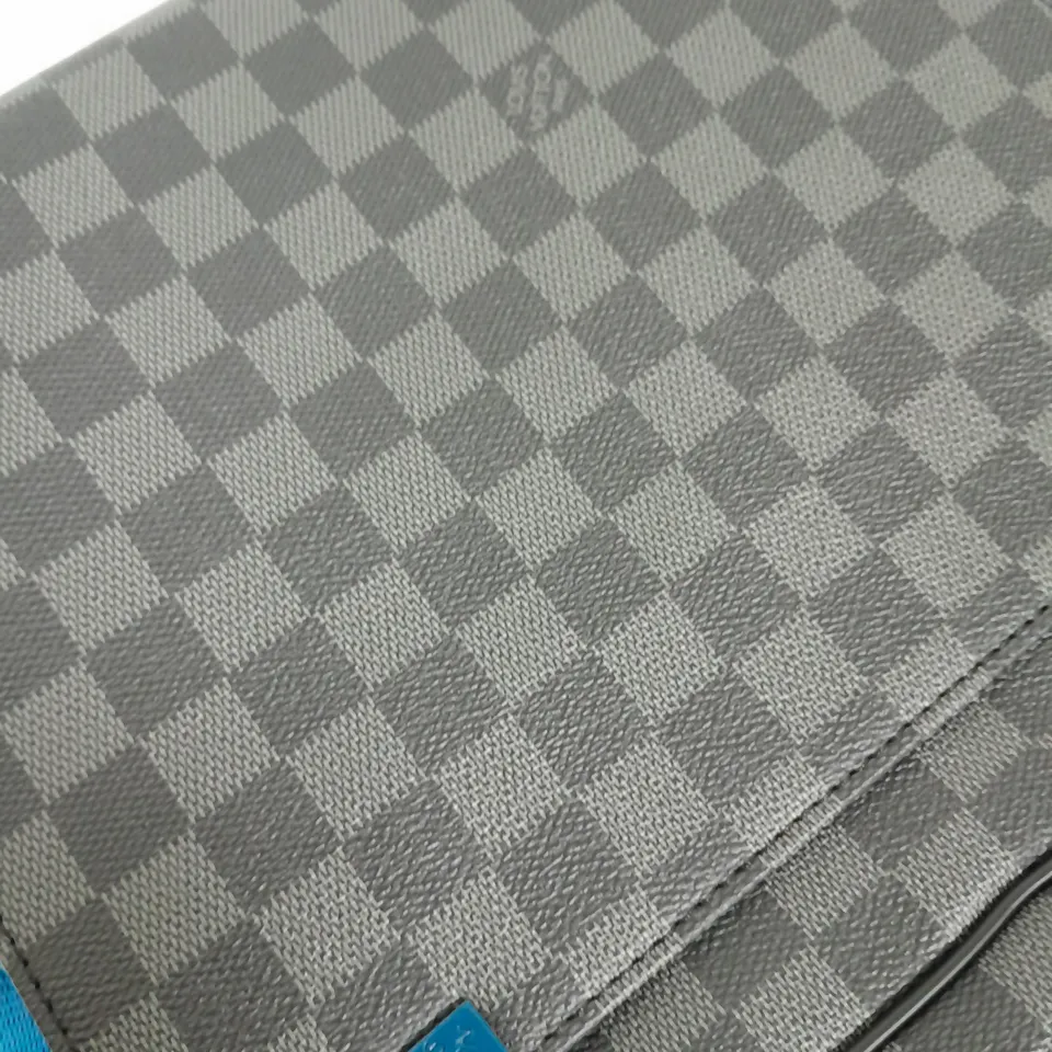 LOUIS VUITTON SATCHEL BACK IN GREY CHECK AND BLUE 