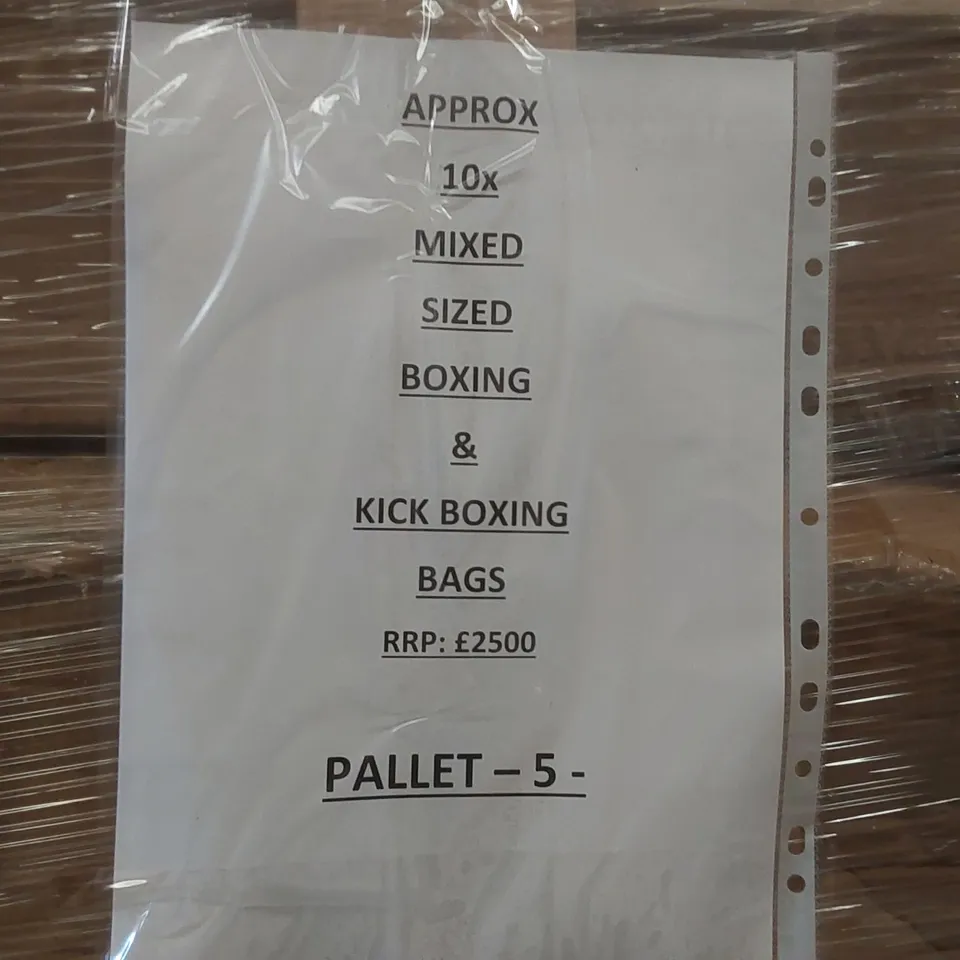PALLET CONTAINING APPROXIMATELY 10x MIXED PUNCH BAGS