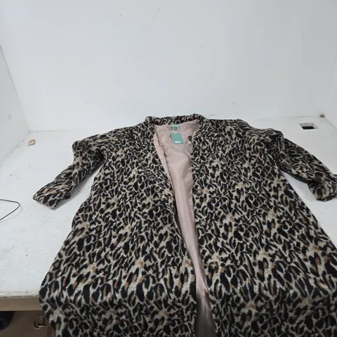 LA MAREY LEOPARD PRINT FAUX FUR COAT – WOMEN'S XL