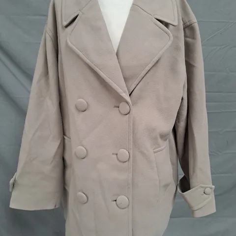 CENTIGRADE DOUBLE BREASTED PEACOAT- MOLE LARGE