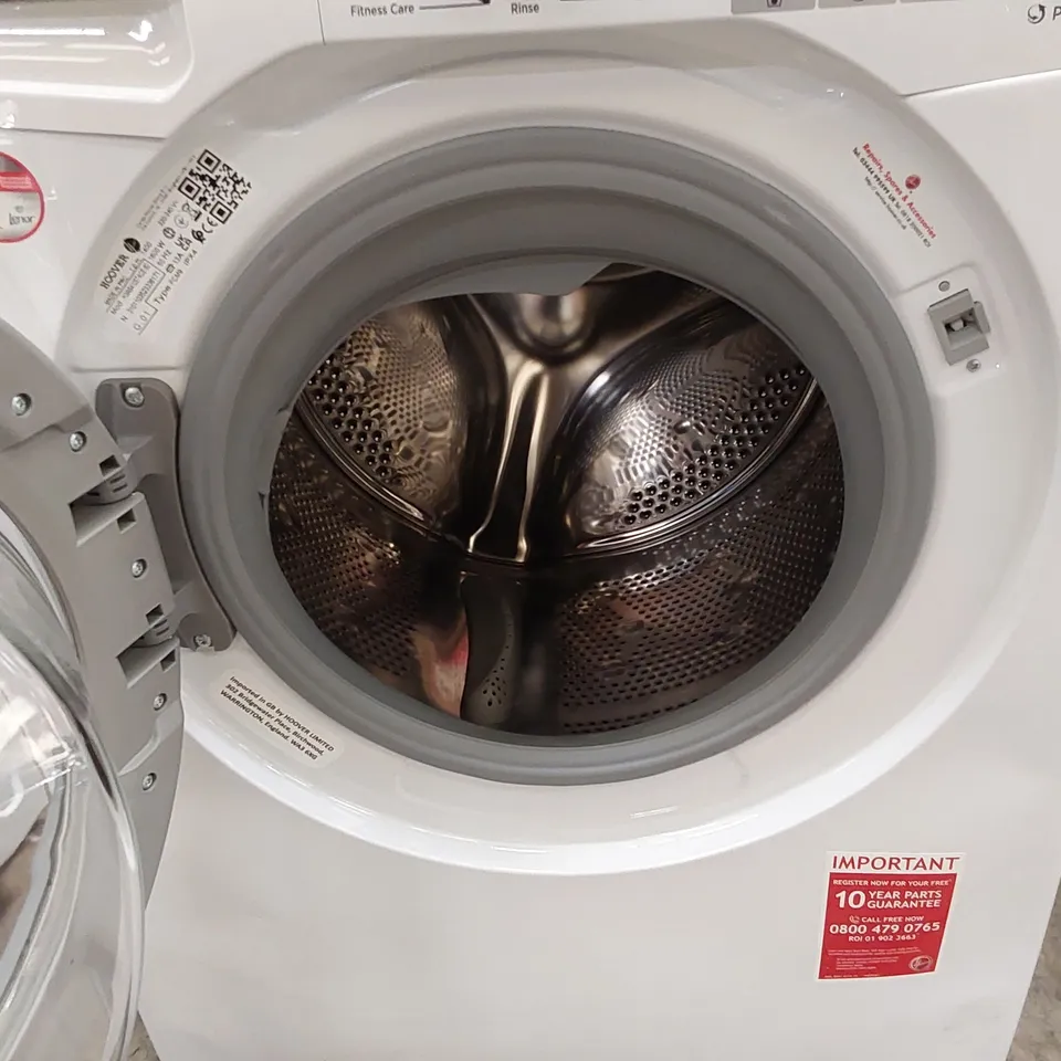 HOOVER H3WS4105TACBE-80 10KG 1400RPM FREESTANDING WASHING MACHINE, WIFI CONNECTED, STEAM, WHITE WITH CHROME DOOR [ENERGY CLASS C]