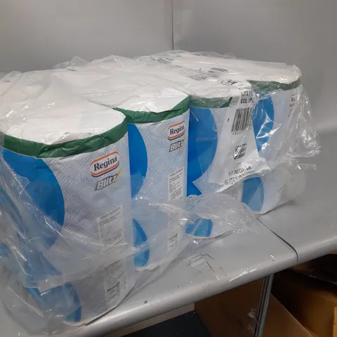 PACK OF 4 X 3 ROLLS REGINA BLITZ HOUSEHOLD PAPER ROLLS