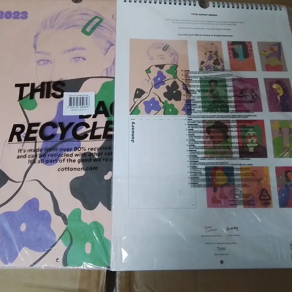 PALLET CONTAINING 28 BOXES OF A3 ART SERIES 2023 CALENDERS 16 PER BOX 448 TOTAL