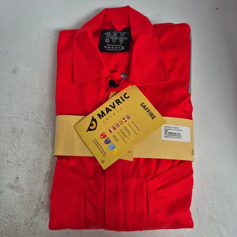 SAFFIRE FR COVERALL, RED, 48" REGULAR LEG β WORKWEAR