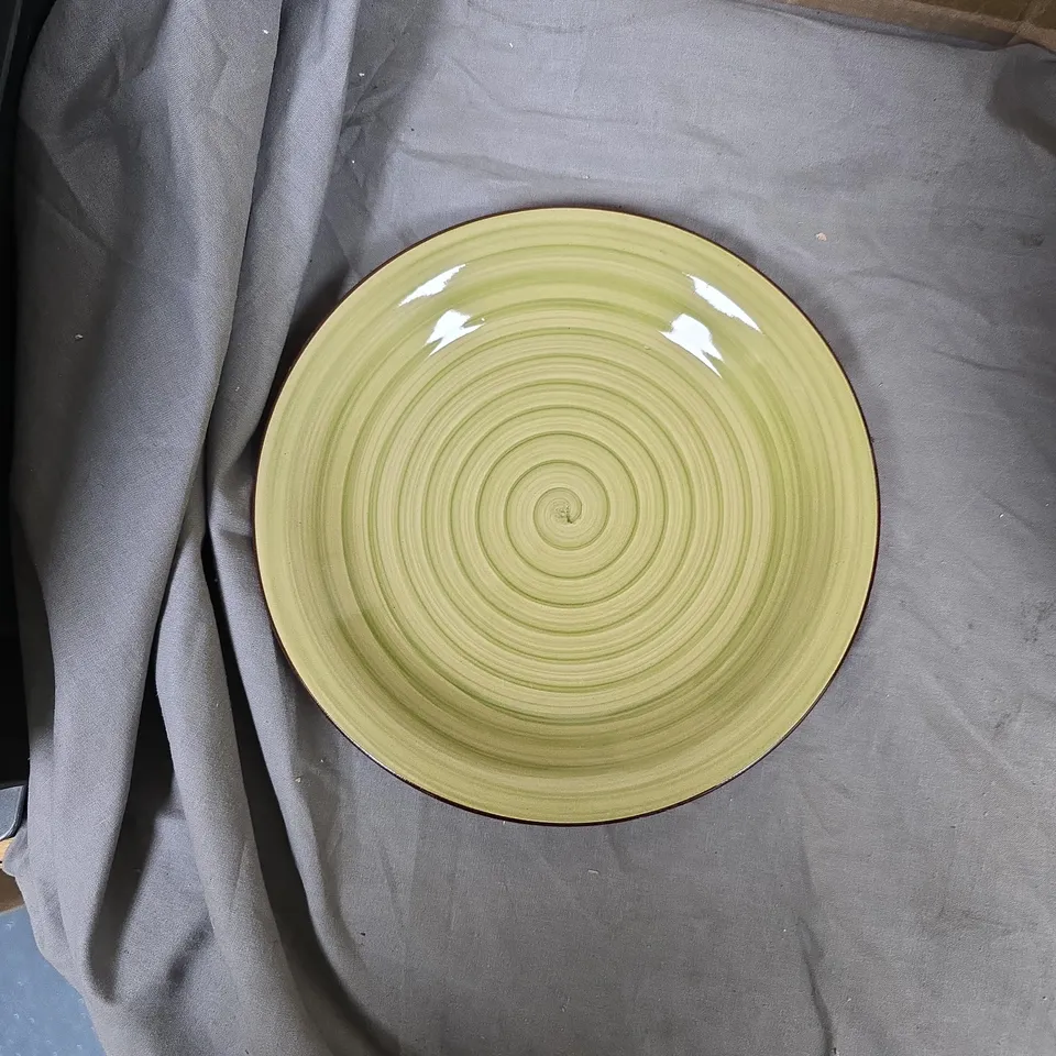 16PC GREEN STONEWASHED DINNER SET (4 OF EACH)