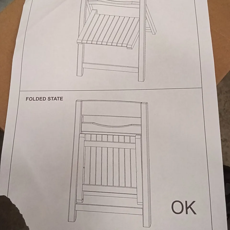 BOXED GARDEN CHAIR - BLACK (1 BOX)