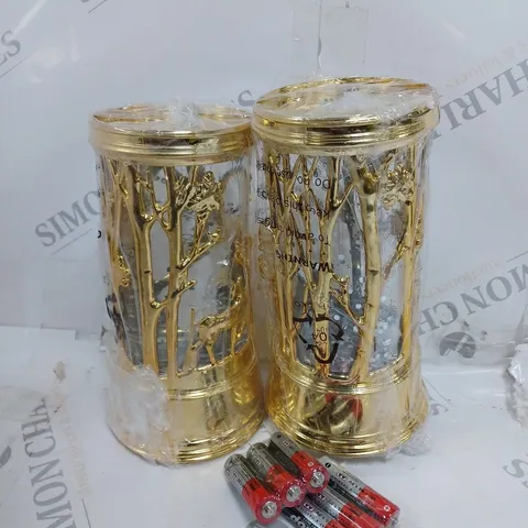 OUTLET HOME REFLECTIONS SET OF 2 PRELIT SWIRLING PILLA