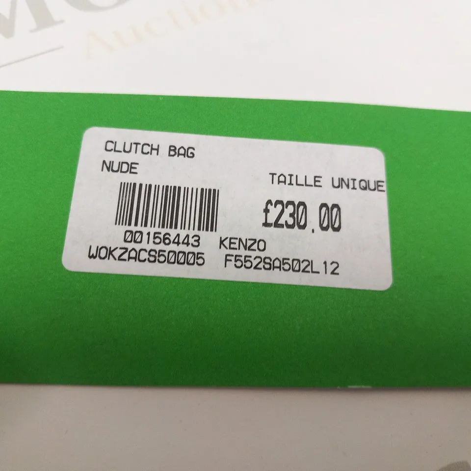 KENZO PARIS 'NON' CLUTCH BAG NUDE