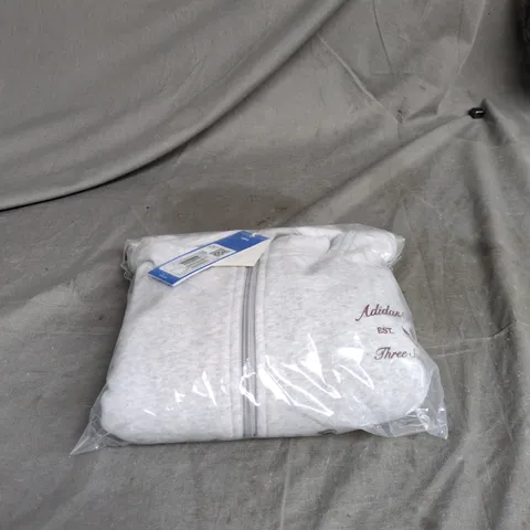 ADIDAS EXTRA SMALL FLEECE GREY ZIP HOODIE BAGGED