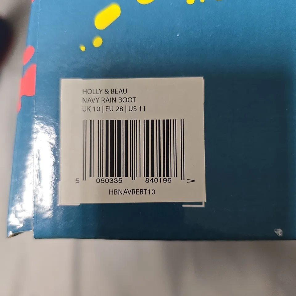 Holly & Beau Navy Rain Boots – Kids' Pair, UK 10 (EU 28, US 11)