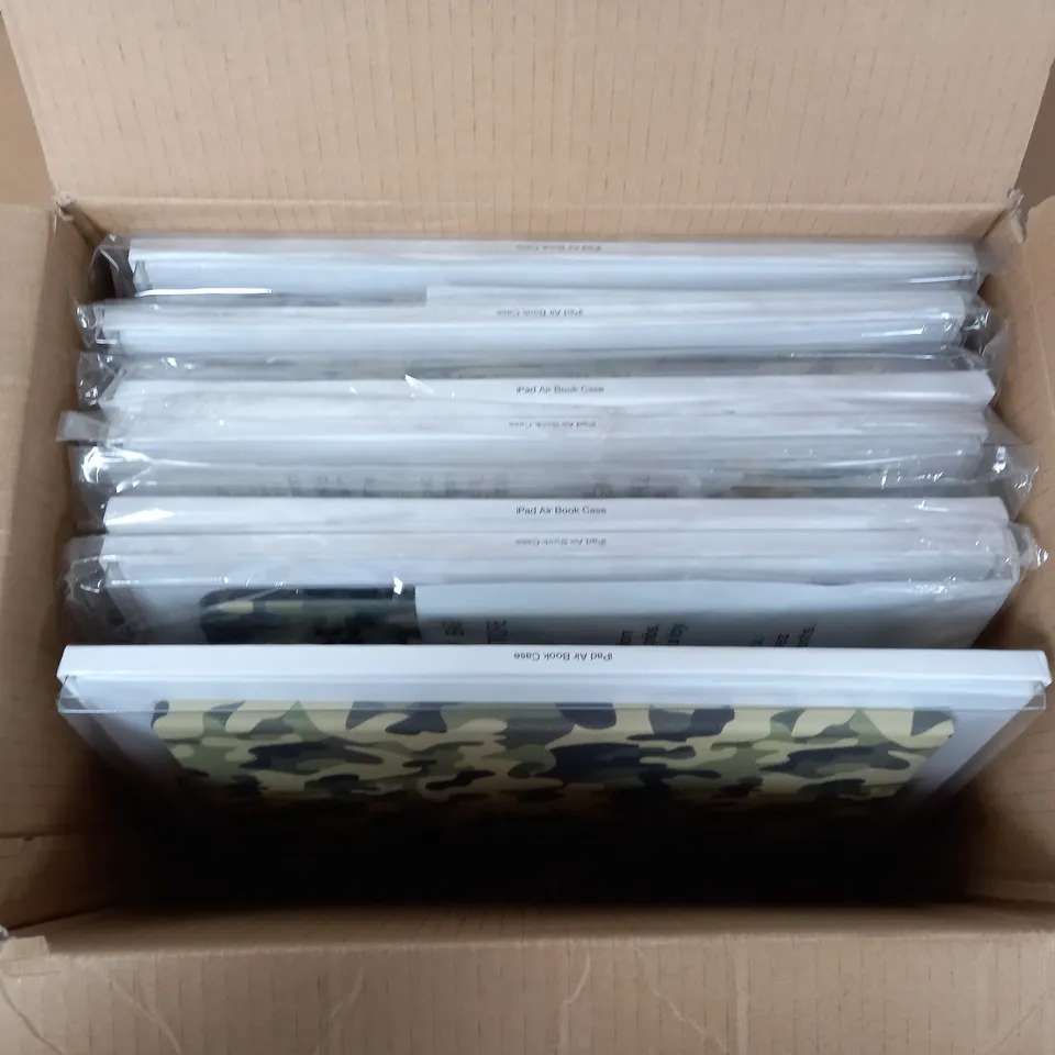 LOT OF 7 HAPPY PLUGS IPAD AIR BOOK CASES - CAMO
